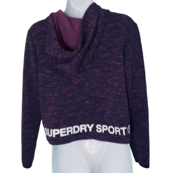𝅺SUPERDRY Sport Gym Tech Luxe Crop Hoodie - Women's - Picture 11 of 14